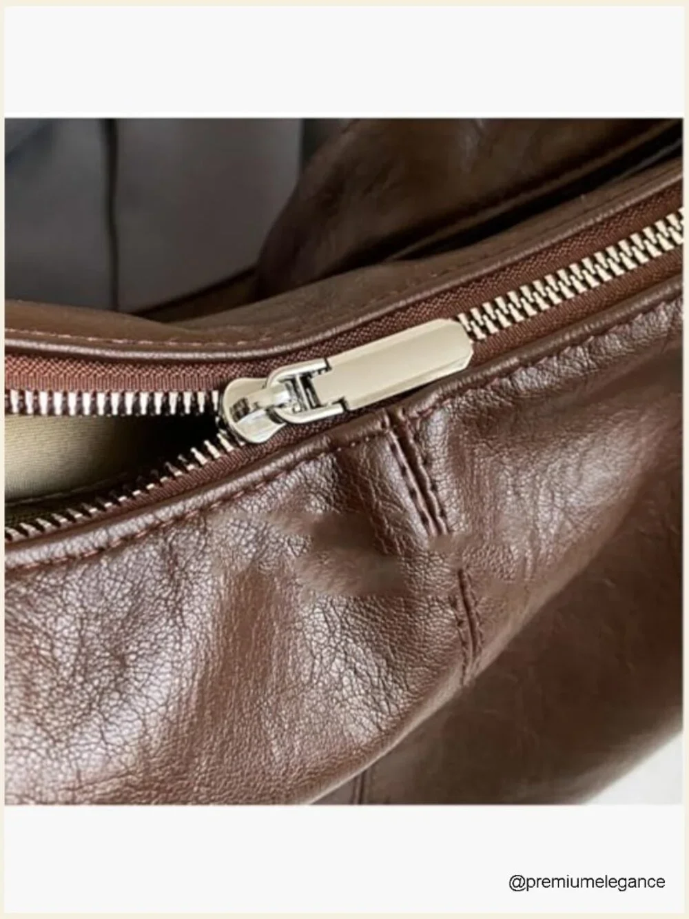 Slouchy PU Leather Hobo Bag Crossbody Shoulder Tote Handbag